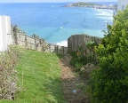 Steep alternative path down to Fistral Beach